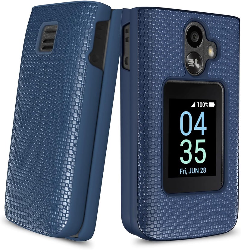 Mocotto for TCL Flip 3 Phone case with Screen Protector Slim Hard Shell Protector Cover for T435 (2024) (TCL Flip 3,Blue) - Image 3